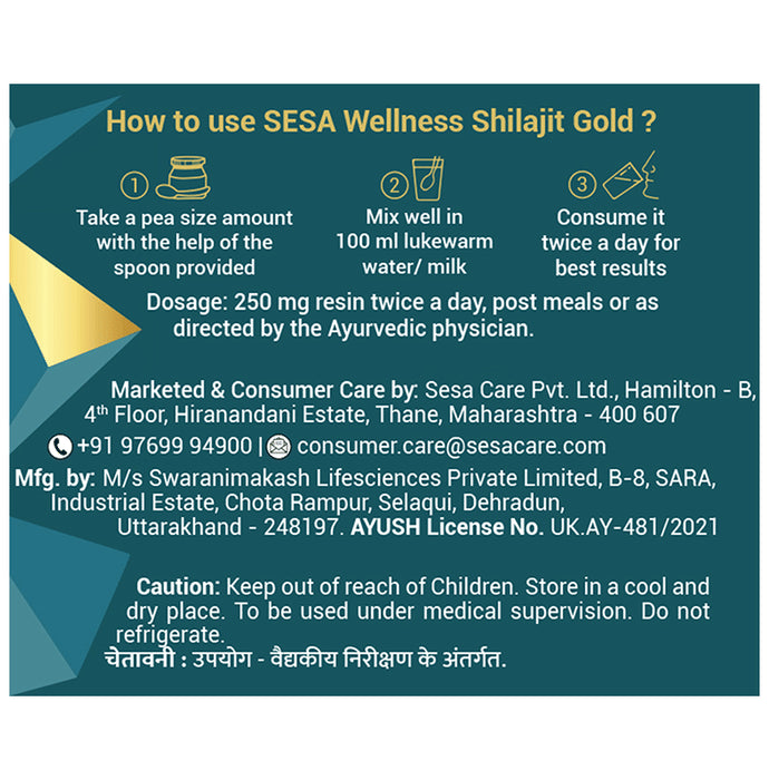 Sesa Shilajit Gold Resin