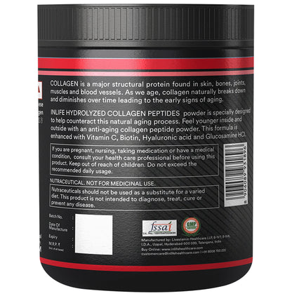 Inlife Japanese Collagen Peptide Powder With Type 1 & 3 for Women & Men Strawberry Lemon