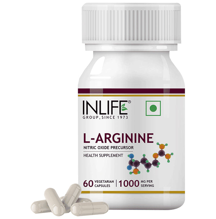 Inlife L-Arginine 1000mg | Nitric Oxide Precursor | Capsule - Classic Derma