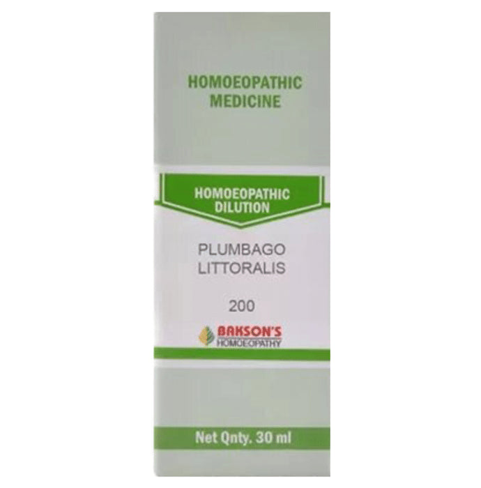 Bakson's Homeopathy Plumbago Littoralis Dilution 200 - Classic Derma