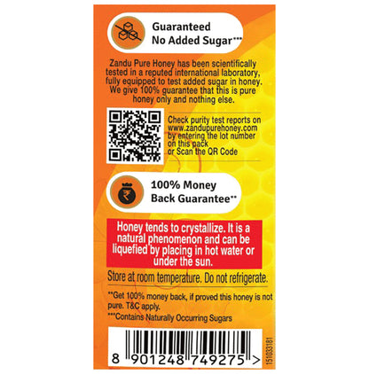 Zandu Pure Honey with No Added Sugar | Free from Adulteration