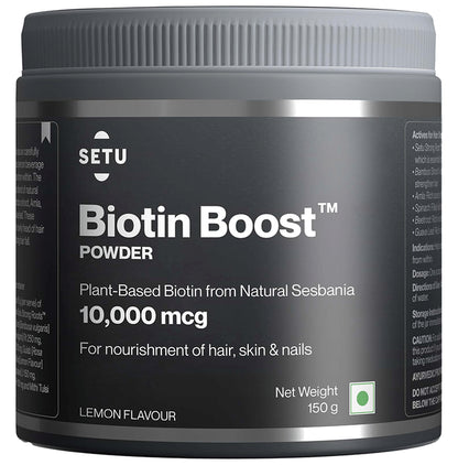 Setu Biotin Boost Powder for Hair, Skin & Nails Lemon - Classic Derma