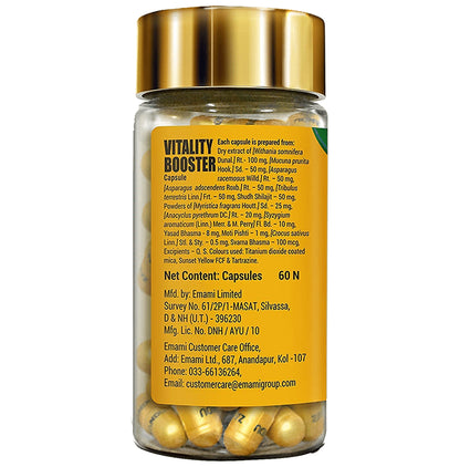 Zandu Vitality Booster Capsule | Ayurvedic Formula for Stress Relief, Stamina & Energy