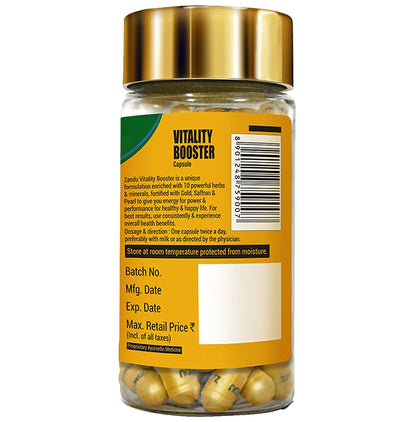 Zandu Vitality Booster Capsule | Ayurvedic Formula for Stress Relief, Stamina & Energy