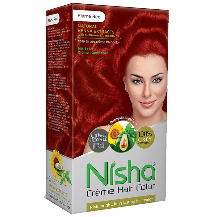 Nisha Creme Hair Color Flame Red - Classic Derma