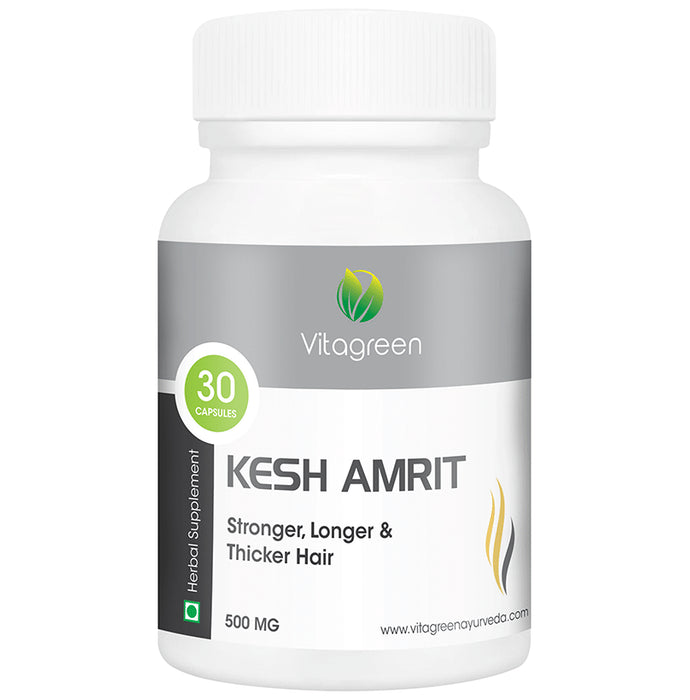 Vitagreen Kesh Amrit 500mg Capsule - Classic Derma