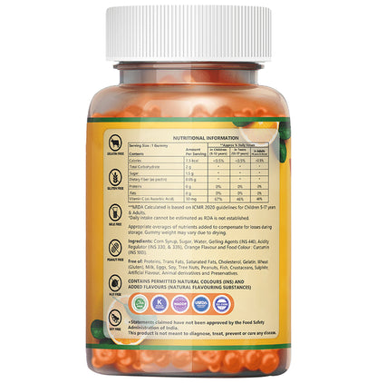Inlife Vitamin C Gummies Orange Gluten Free