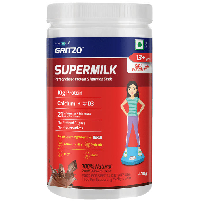 Gritzo Super Milk Girl Weight+ for 13+ Years Dark Chocolate - Classic Derma