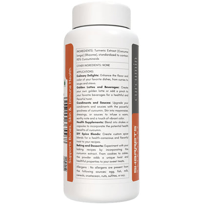 Sharrets Turmeric Extract Curcumin 95 Vegan Powder