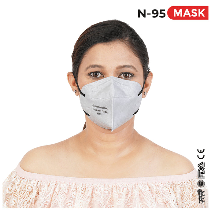 Shield Xtra Universal SX 7820 N95 FFP2 Certified Earloop with 6 Layers Particulate Respirator Mask