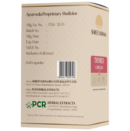 Shree Varma Thyrex Capsule (60 Each)