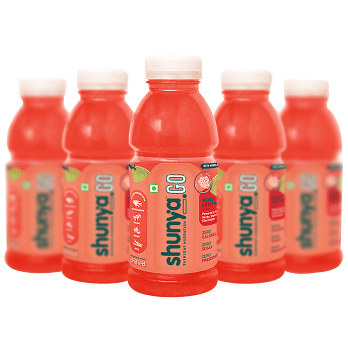 Shunya Go Everyday Hydration Drink (300ml Each) Mixed Fruit Mania - Classic Derma