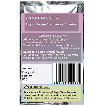 Sidhara Betta Herbals Aegle Marmelos Leaves Powder