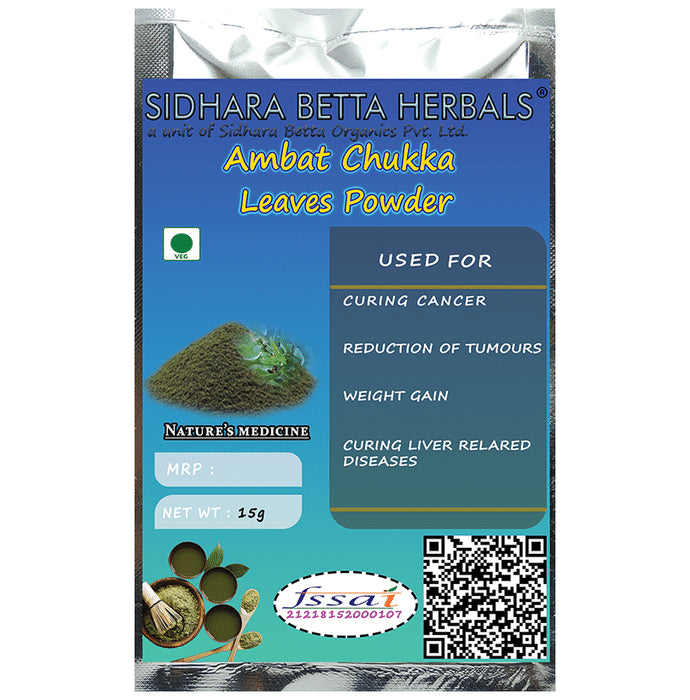 Sidhara Betta Herbals Ambat Chukka Leaves Powder - Classic Derma