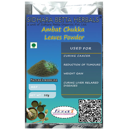 Sidhara Betta Herbals Ambat Chukka Leaves Powder - Classic Derma