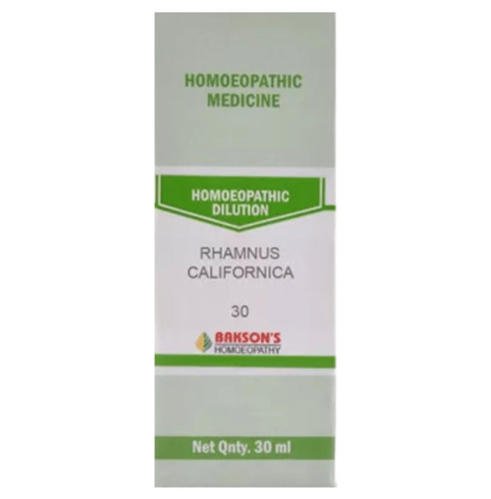 Bakson's Homeopathy Rhamnus Californica Dilution 30 - Classic Derma