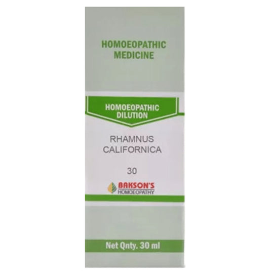 Bakson's Homeopathy Rhamnus Californica Dilution 30 - Classic Derma