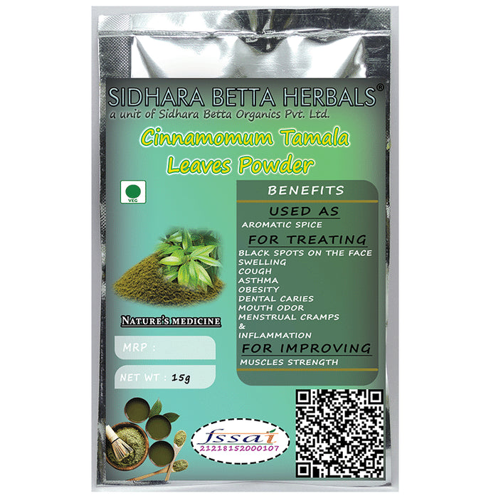 Sidhara Betta Herbals Cinnamomum Tamala Leaves Powder - Classic Derma