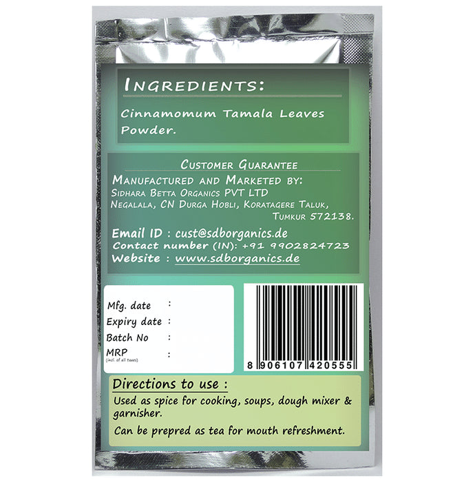 Sidhara Betta Herbals Cinnamomum Tamala Leaves Powder