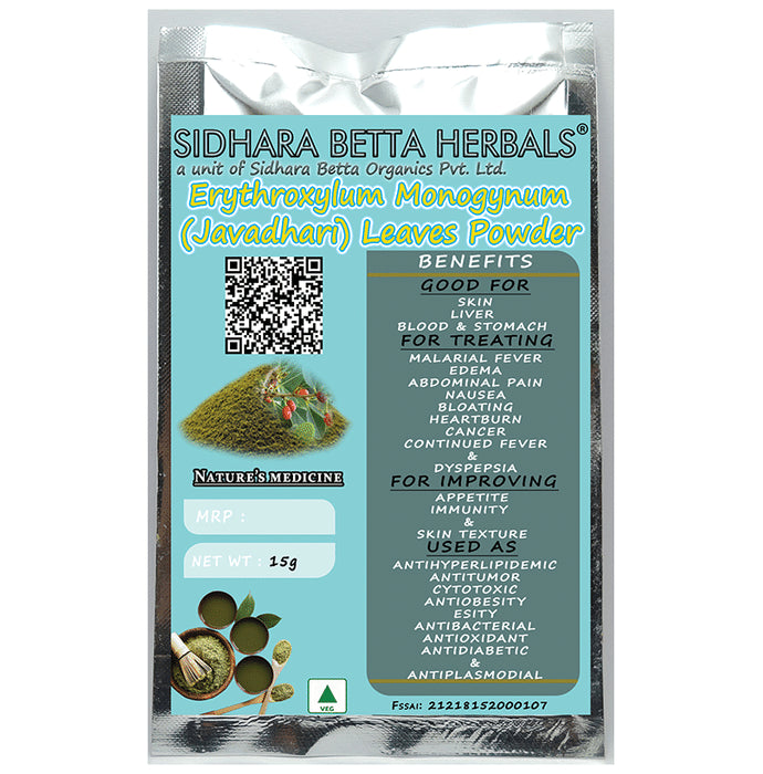 Sidhara Betta Herbals Erythroxylum Monogynum leaves Powder - Classic Derma
