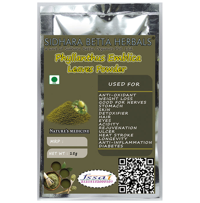 Sidhara Betta Herbals Phyllanthus Emblica leaves Powder - Classic Derma