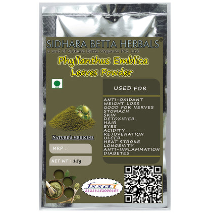 Sidhara Betta Herbals Phyllanthus Emblica leaves Powder - Classic Derma