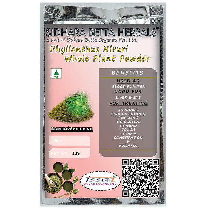 Sidhara Betta Herbals Phyllanthus Niruri Whole Plant Powder - Classic Derma