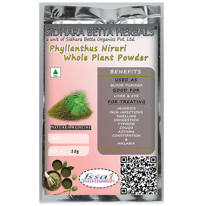Sidhara Betta Herbals Phyllanthus Niruri Whole Plant Powder - Classic Derma