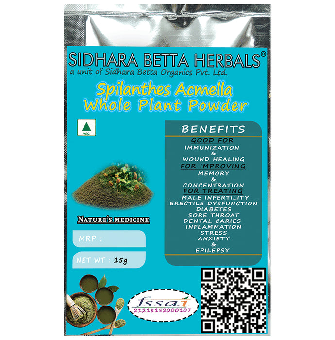 Sidhara Betta Herbals Spilanthes Acmella Whole Plant Powder - Classic Derma