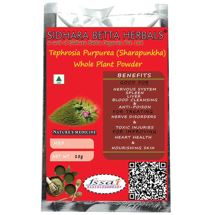 Sidhara Betta Herbals Tephrosia Purpurea Whole Plant Powder - Classic Derma