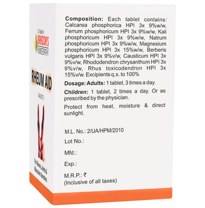 Bakson's Homeopathy Rheum Aid Tablet