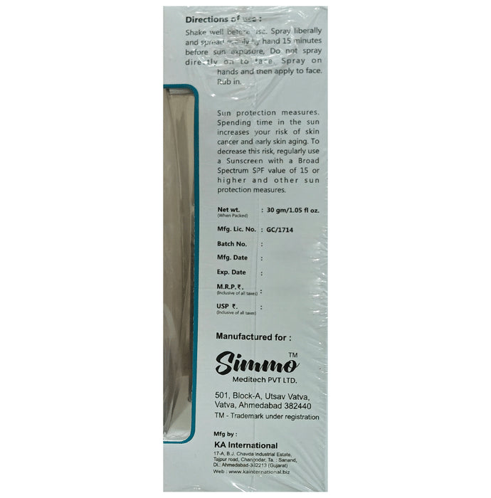Buy Simmo Invisible Matte Finish Sunscreen Gel SPF 50 Online | Classic ...
