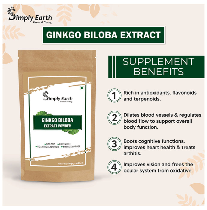 Simply Earth Ginkgo Biloba Extract Powder