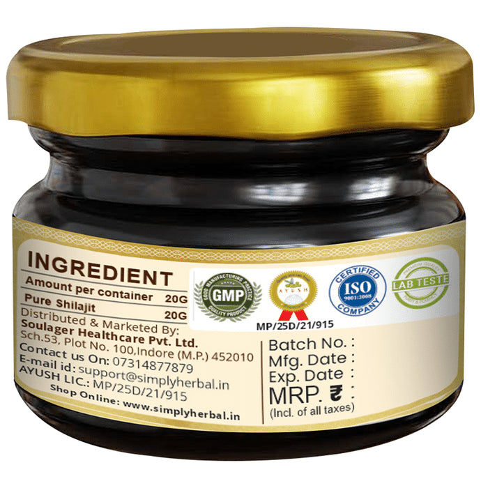 Simply Herbal Divya Shilajit Raw Shilajit Resin