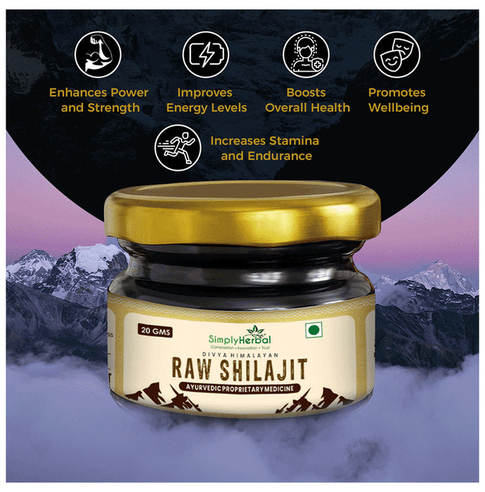 Simply Herbal Divya Shilajit Raw Shilajit Resin