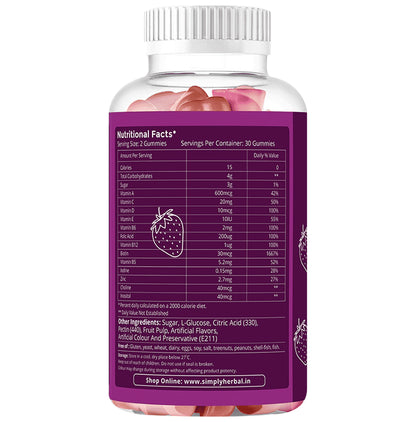 Simply Herbal Hair Vitamin Gummies with Biotin