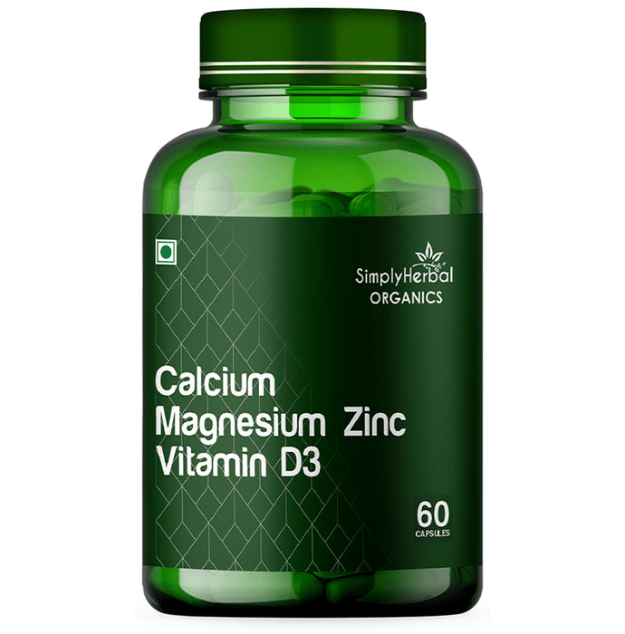 Simply Herbal Organics Calcium Magnesium Zinc Vitamin D3 Capsule - Classic Derma