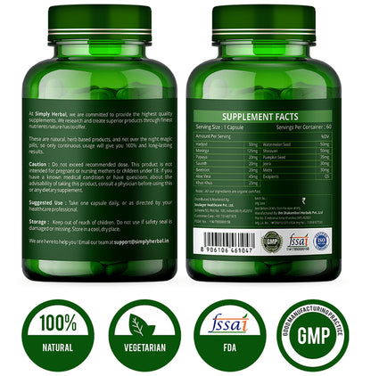 Simply Herbal Organics Calcium Magnesium Zinc Vitamin D3 Capsule