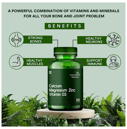 Simply Herbal Organics Calcium Magnesium Zinc Vitamin D3 Capsule