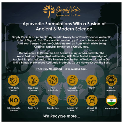 Simply Vedic Combo Pack of Soap 100gm Each (3 Holy Basil & 3 Neem)
