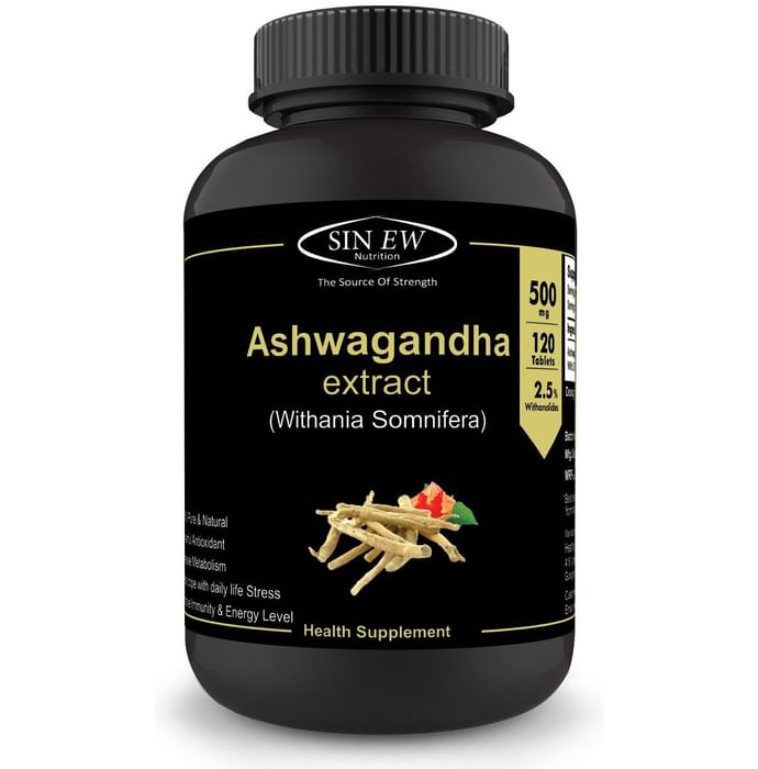 Sinew Nutrition Ashwagandha Supports General Wellness 500mg Tablet - Classic Derma