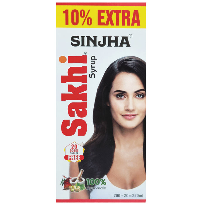 Sinjha 100% Ayurvedic Sakhi Syrup with 20 Dose Tablet Free - Classic Derma