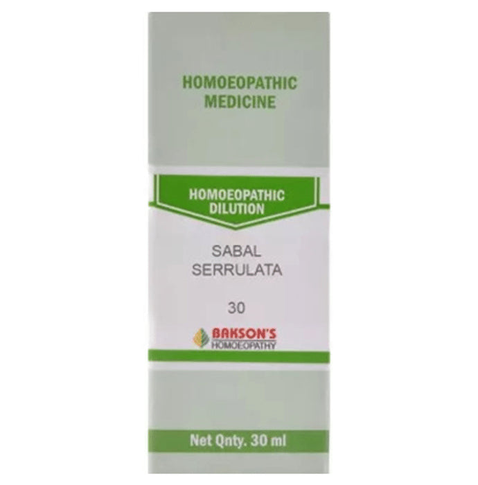 Bakson's Homeopathy Sabal Serrulata Dilution 30 - Classic Derma