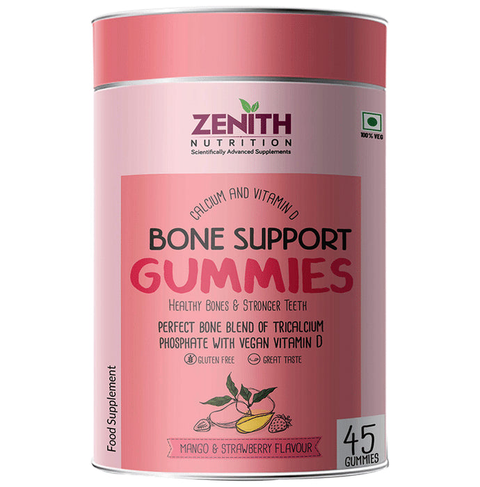 Buy Zenith Nutrition Calcium and Vitamin D Bone Support Gummies Mango ...