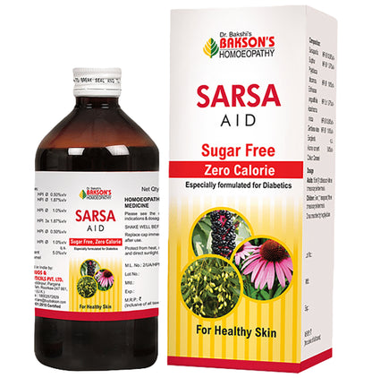 Bakson's Homeopathy Sarsa Aid Syrup Sugar Free