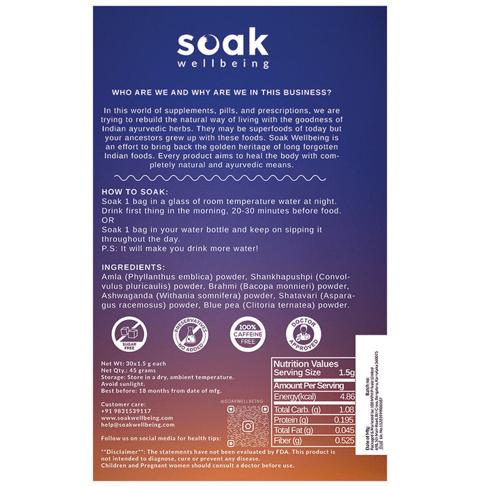 Soak Wellbeing Head Turner Powder (1.5gm Each)