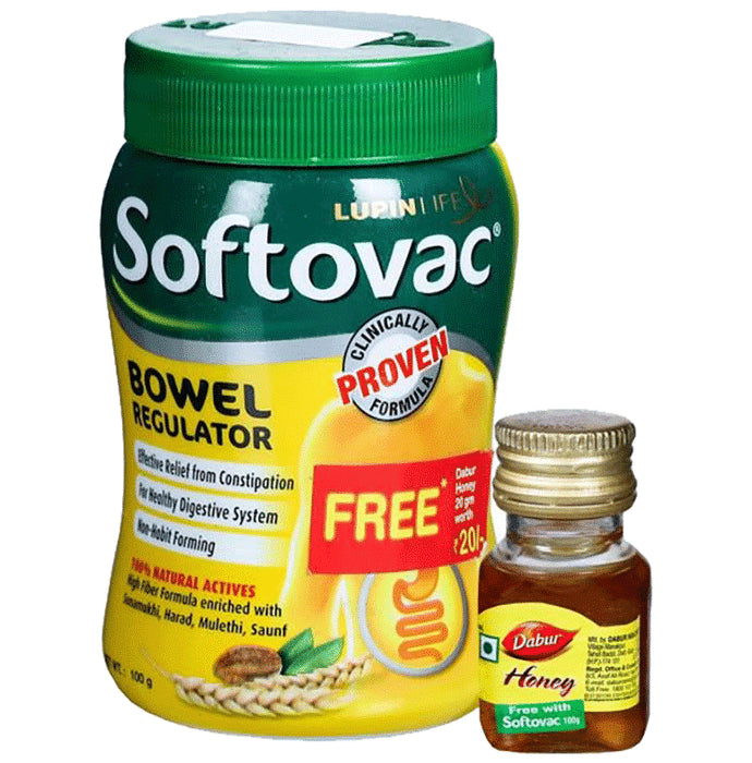 Softovac Bowel Regulator Powder with Dabur Honey 20gm Free - Classic Derma