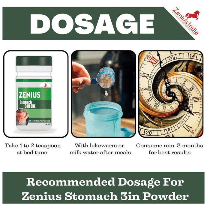 Zenius Stomach 3 in One Powder for Acidity & Gas Relief