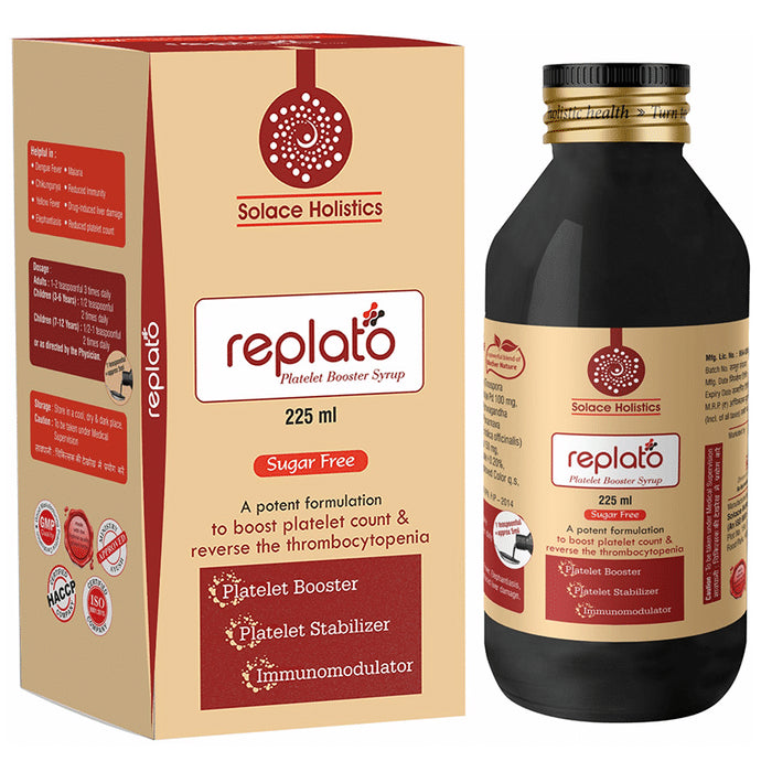 Solace Holistics Replato Platelet Booster Syrup Sugar Free - Classic Derma