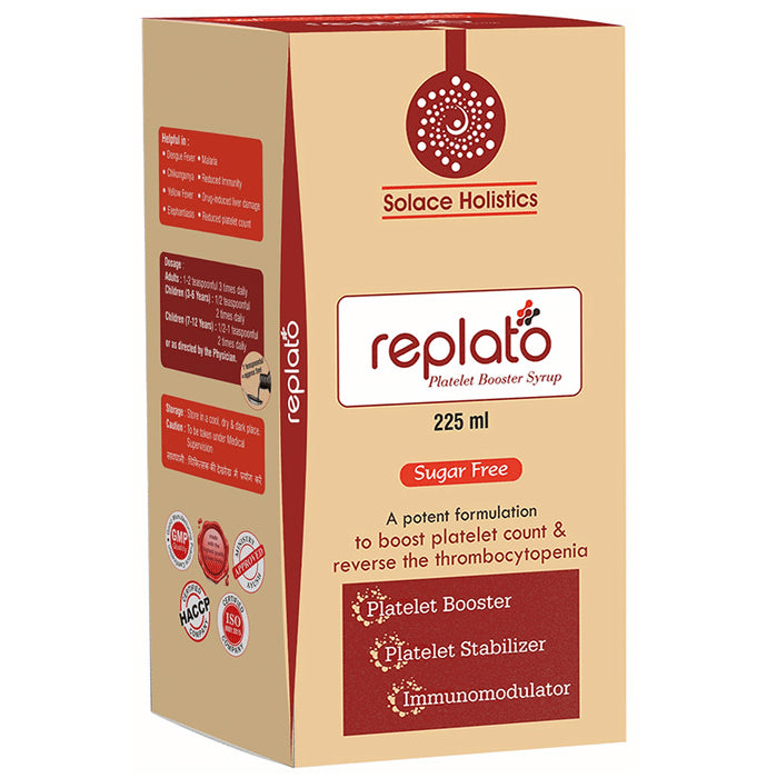 Solace Holistics Replato Platelet Booster Syrup Sugar Free